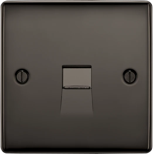 BG Nexus NBNBTS1 Single BT Secondary Telephone Socket – Screw Terminal - Black Nickel