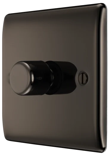 BG Nexus NBN81 200W Trailing Edge LED Dimmer Switch – 1 Gang 2 Way, 100W LED - Black Nickel