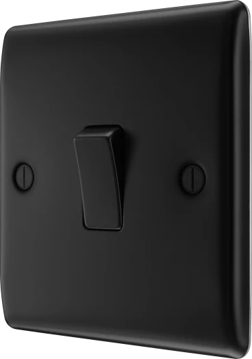 BG Nexus NFB13 1 Gang Intermediate Light Switch 20A 16AX - Matt Black