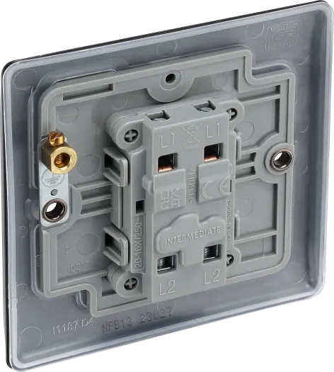 BG Nexus NFB13 1 Gang Intermediate Light Switch 20A 16AX - Matt Black