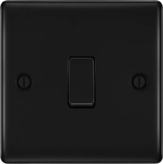 BG Nexus NFB13 1 Gang Intermediate Light Switch 20A 16AX - Matt Black