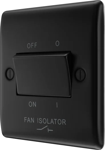 BG Nexus NFB15 10A 3 Pole Fan Isolator Switch - Matt Black