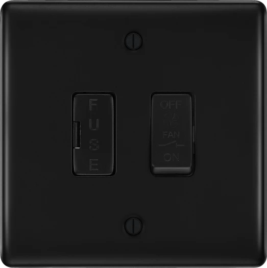 BG Nexus NFB15F 10A Fused Triple Pole Fan Isolator Switch - Matt Black