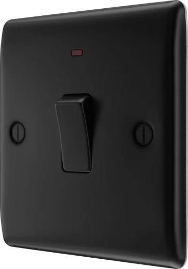 BG Nexus NFB31 20A Double Pole Appliance Switch with LED Indicator - Matt Black