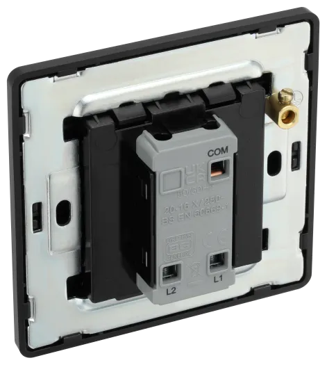 BG Evolve PCDBC12EB 20A 2-Way Edge Rocker Switch - Black Chrome