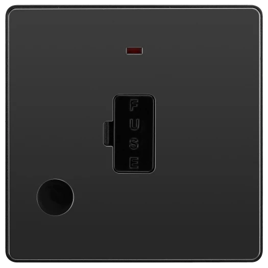 BG Evolve PCDBC54B 13A Unswitched Fused Connection Unit - Black Chrome