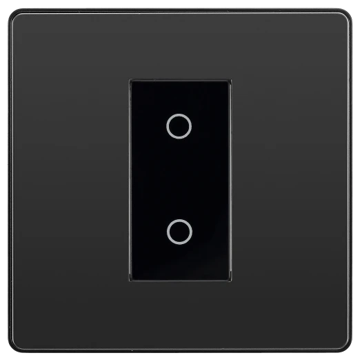 BG Evolve PCDBCTDM1B 2W Single Touch Dimmer Light Switch - Black Chrome