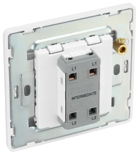 BG Evolve PCDCL13EW-01 Intermediate Edge-to-Edge Rocker Switch - Pearlescent White
