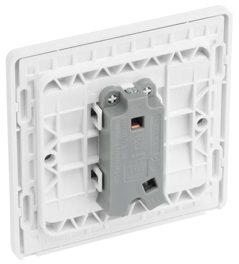 BG Evolve PCDCL14W 10A 1 Way Bell Push Light Switch - Pearlescent White
