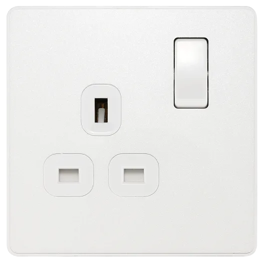 BG Evolve PCDCL21W 13A Switched Socket - Pearlescent White
