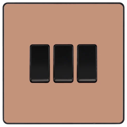 BG Evolve PCDCP43B Gang 2 Way 20A 16AX Light Switch - Polished Copper