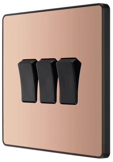 BG Evolve PCDCP43B Gang 2 Way 20A 16AX Light Switch - Polished Copper