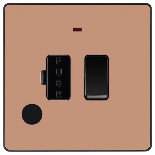 BG Evolve PCDCP52B 13A Switched Fused Connection Unit with LED - Polished Copper