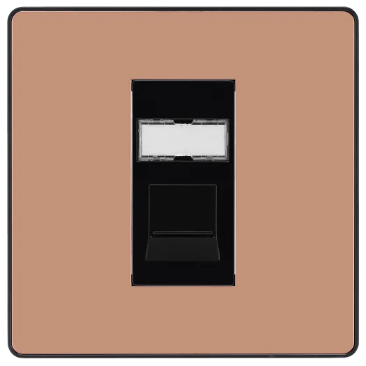 BG Evolve PCDCPRJ451B Single RJ45 Telephone Socket IDC Type - Polished Copper