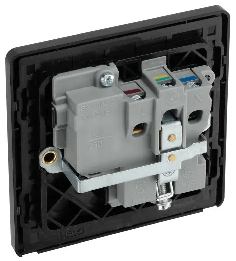 BG Evolve PCDDB21B 13A Single Switched Socket - Matt Blue