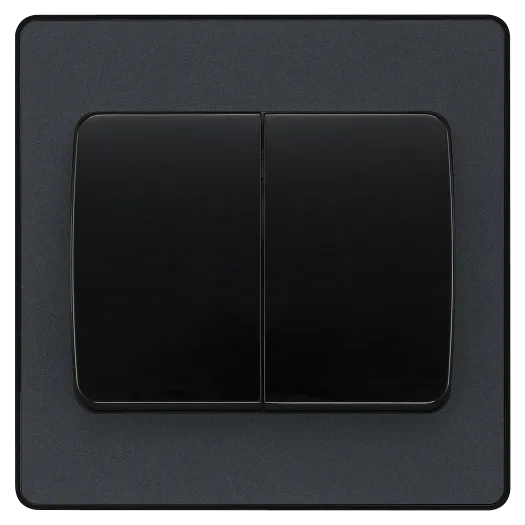 BG Evolve PCDMG42WB 20A Double Wide Rocker Switch - Matt Grey