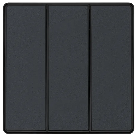 BG Evolve PCDMG43EB 3G 2W Edge-to-Edge Rocker Light Switch 20A 16AX - Matt Grey