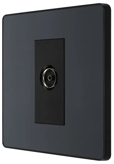 BG Evolve PCDMG60B Single Co-Ax TV or FM Aerial Socket - Matt Grey