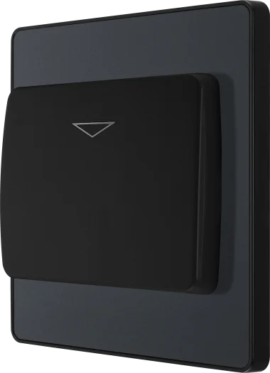BG Evolve PCDMGKYCSB 16A Hotel Key Card Switch with Black Insert - Matt Grey