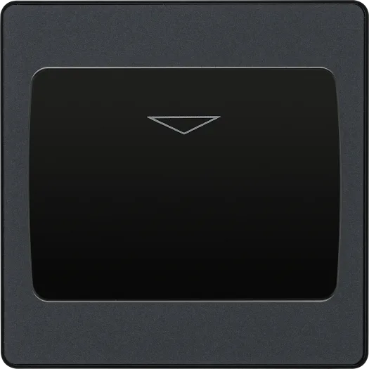 BG Evolve PCDMGKYCSB 16A Hotel Key Card Switch with Black Insert - Matt Grey