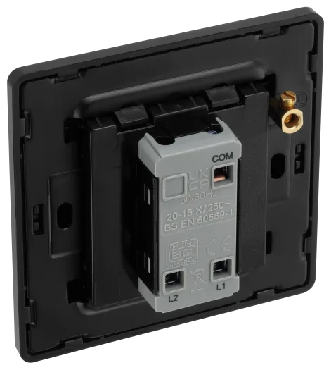 BG Evolve PCDSB12EB 1G 2W Edge-to-Edge Rocker Light Switch 20A 16AX - Satin Brass
