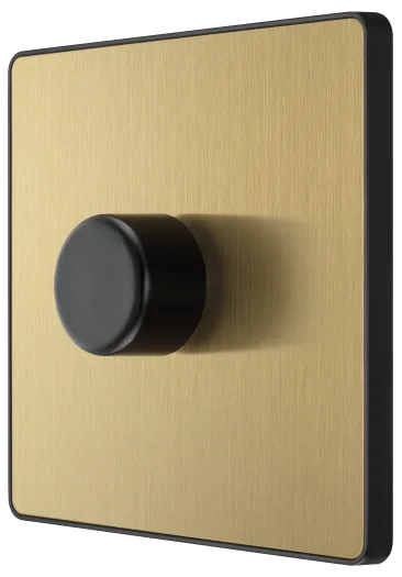 BG Evolve PCDSB81B 1G 2W 200W Trailing Edge LED Dimmer Switch - Satin Brass