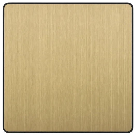 BG Evolve PCDSB94B Single Gang Screwless Blank Plate - Satin Brass