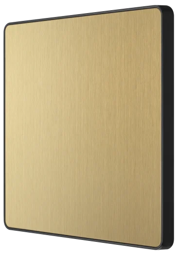 BG Evolve PCDSB94B Single Gang Screwless Blank Plate - Satin Brass