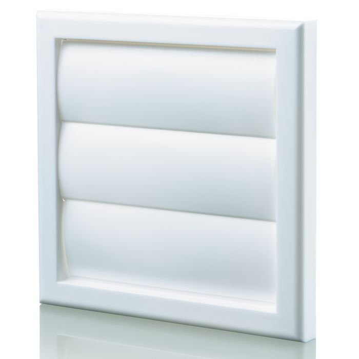 Blauberg DECOR-155X155-100G-WH Air Gravity Shutter Ventilation Grille - 100mm