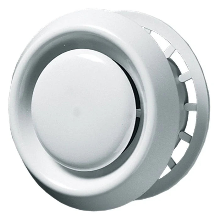 Blauberg VPR125 Plastic Circular White Ceiling Air Valve Vent Diffuser MVHR MEV Ventilation System with Flange