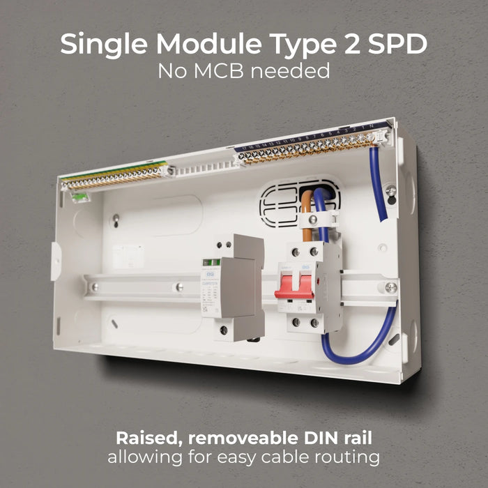 BG CF19MS16 Metal Consumer Unit 19 Mod 16 Way w/100A Main Switch & SPD