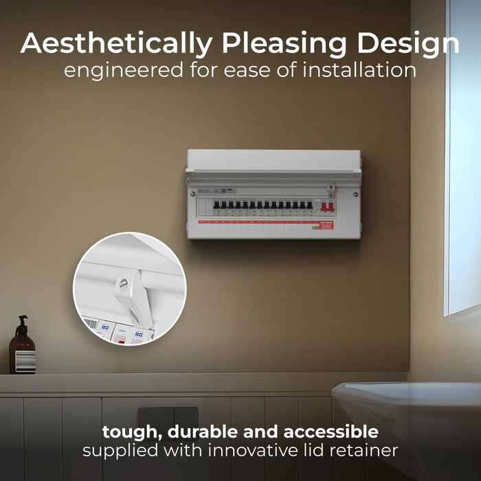 BG CF19MS16 Metal Consumer Unit 19 Mod 16 Way w/100A Main Switch & SPD