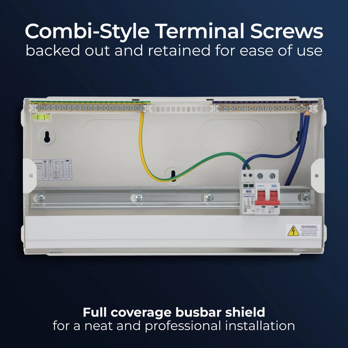 BG CF19MS16 Metal Consumer Unit 19 Mod 16 Way w/100A Main Switch & SPD