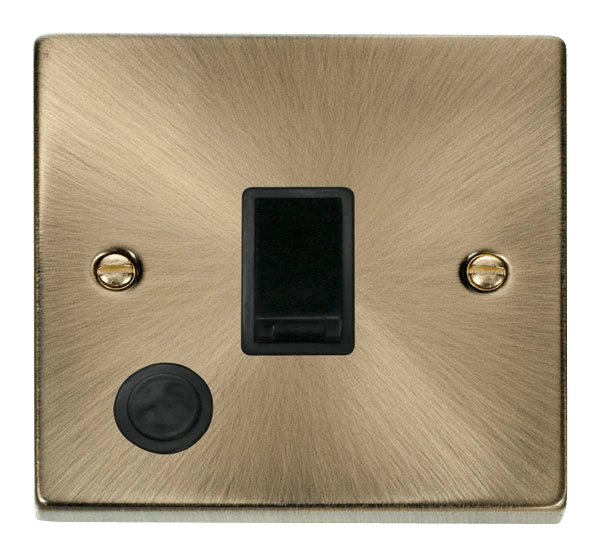 Click Scolmore VPAB022BK 20A DP Plate Switch With Optional Flex Outlet - Antique Brass