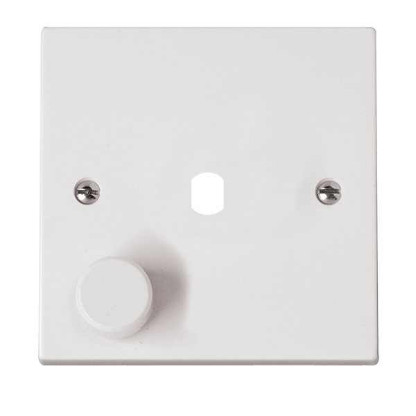 Click Scolmore PRW145PL Polar 1 GANG DOUBLE DIMMER PLATE & KNOBS