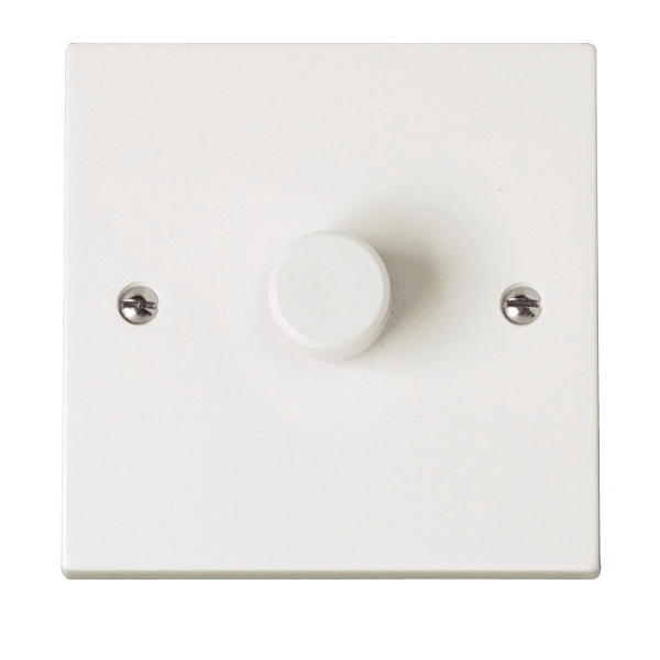 Click Scolmore PRW161 Polar 1 Gang 2 Way 100W Trailing Edge Dimmer Switch