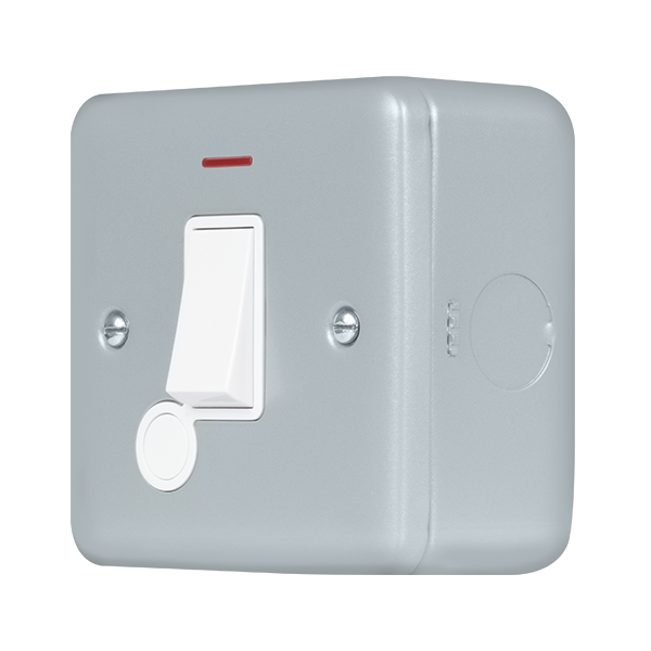 Click Scolmore MCP023 20A Double Pole Plate Switch With LED & Optional Flex Outlet