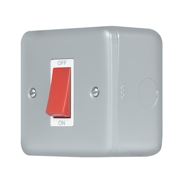 Click Scolmore MCP200 50A 1 Gang Double Pole Plate Switch