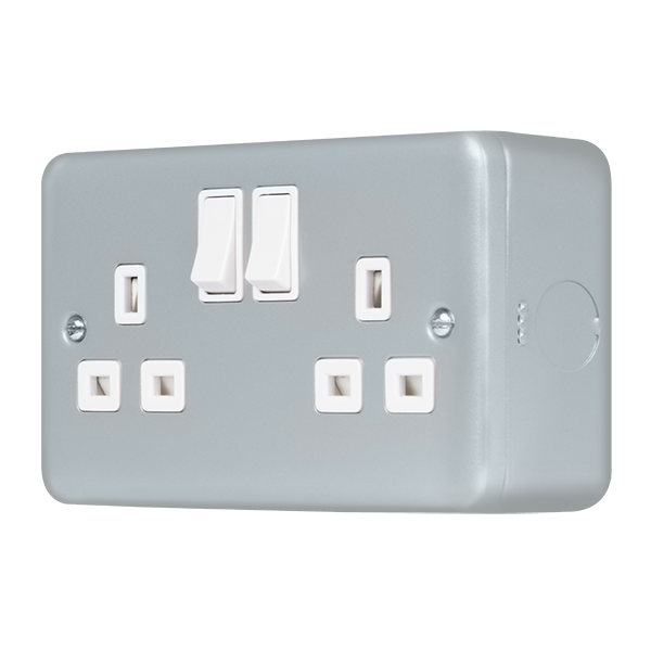 Click Scolmore MCP536 13A 2 Gang Double Pole Switched Socket Outlet