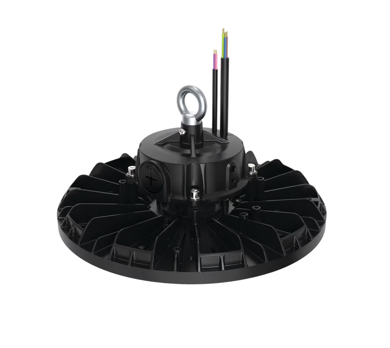 Collingwood HBAS1V40EMS 100W/125W/150W Selectable, 4000K, 22,500 Lumens, IP65, 0–10V Dimmable - Black Emergency LED High Bay