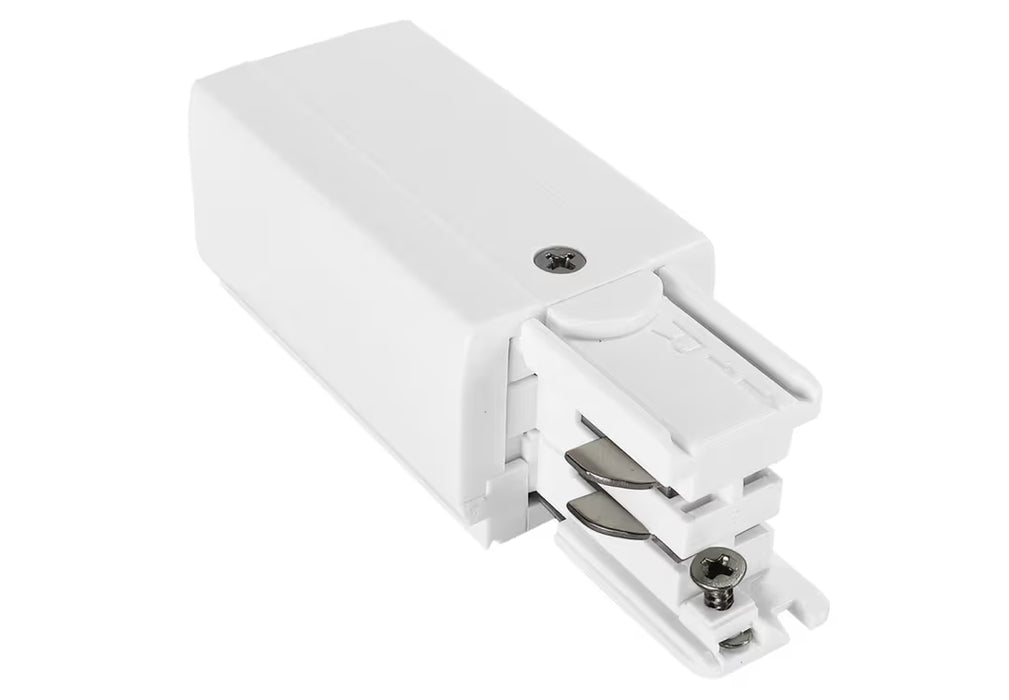 Collingwood TR22331 White Right-Hand Power Feed for 3-Circuit Lighting Track