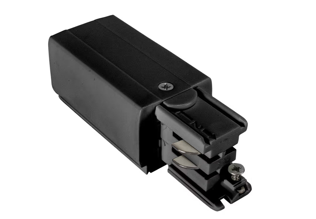 Collingwood TR22430 Black Left-Hand Power Feed for 3-Circuit Lighting Track