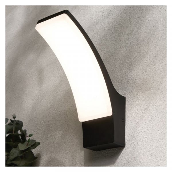 Forum Lighting CZ-44225-BLK Batsu 12w LED Curved WL IP65 Black