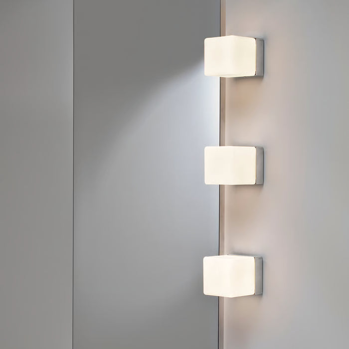 Astro Lighting 1140001 Cube Polished Chrome Bathroom Wall Light