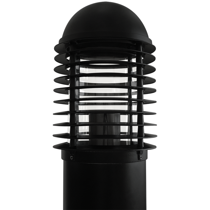 Eterna B1100BKNL 100W Louvred Bollard Black 1100mm