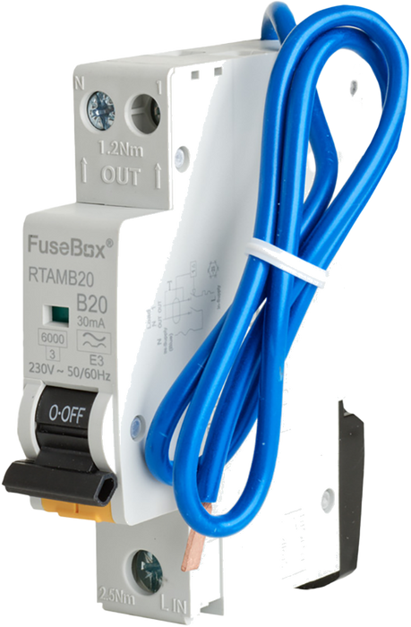 Fusebox RTAMB20 Uni-Directional Mini 20A Type B RCBO