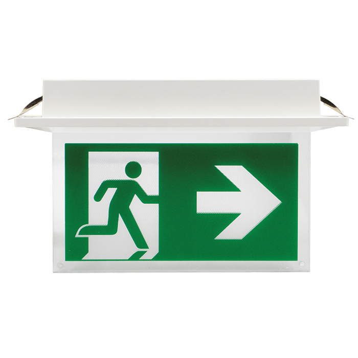 Eterna E01RE1 Recessed LED Maintained Emergency Exit Sign
