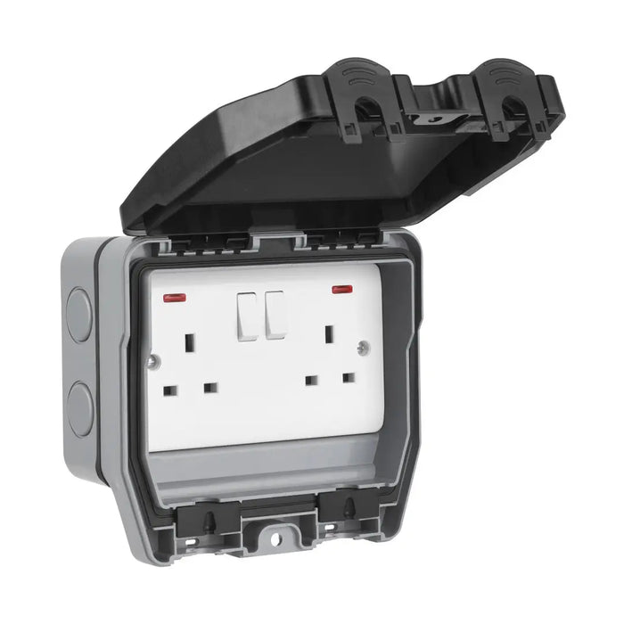 ELEX ELEX/WP2GSS Weatherguard IP66 ELEX/WP2GSS Double Switched Socket & Neon Indicator