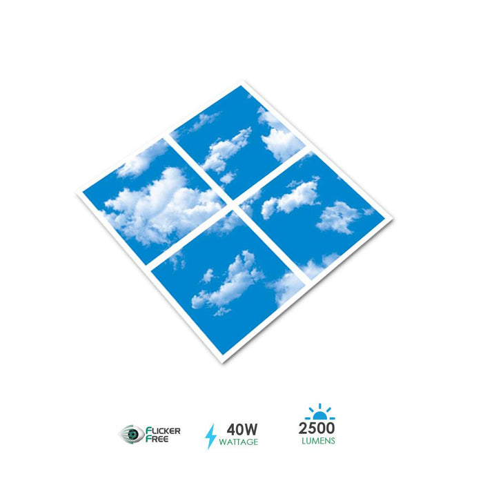 ENER-J E801 40W 600x600mm  SKY Cloud LED Panel 2D Version