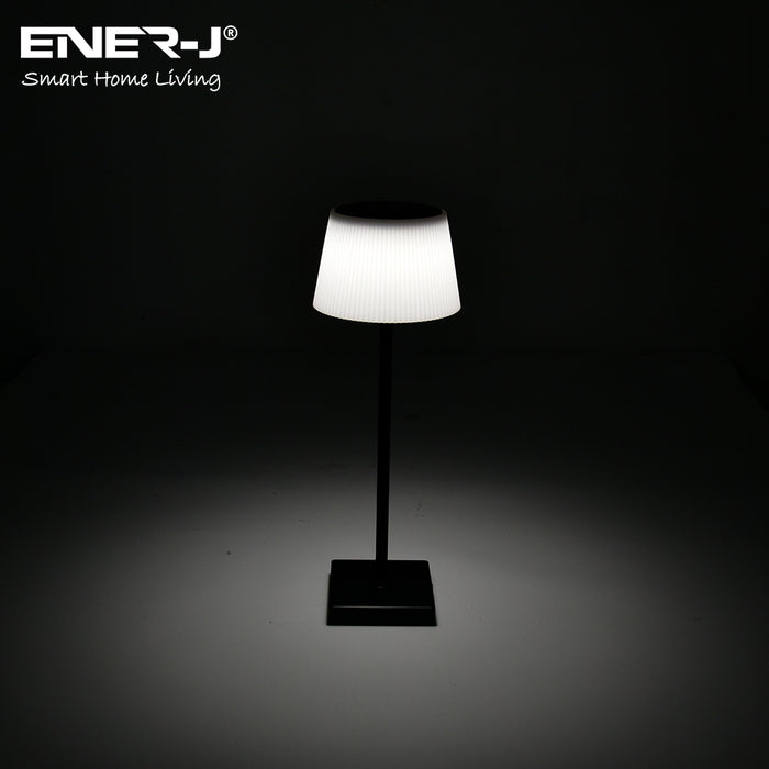 Wireless LED Table Lamp 4W, CCT & Dimming, Black Body, IP44 - Rechargeable & Portable Outdoor Lamp